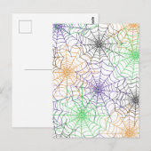 Een eenvoudig Halloween Spin's Web Patroon Briefkaart (Voorkant / Achterkant)