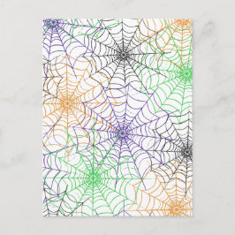 Een eenvoudig Halloween Spin's Web Patroon Briefkaart