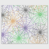 Een eenvoudig Halloween Spin's Web Patroon Cadeaupapier (Vlak)