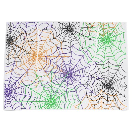 Een eenvoudig Halloween Spin's Web Patroon Groot Cadeauzakje (Voorkant)
