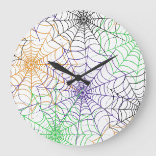 Een eenvoudig Halloween Spin's Web Patroon Grote Klok