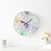 Een eenvoudig Halloween Spin's Web Patroon Grote Klok (Huis)