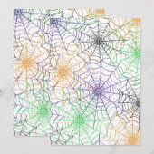 Een eenvoudig Halloween Spin's Web Patroon Kaart (Voorkant / Achterkant)