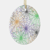 Een eenvoudig Halloween Spin's Web Patroon Keramisch Ornament (Rechts)