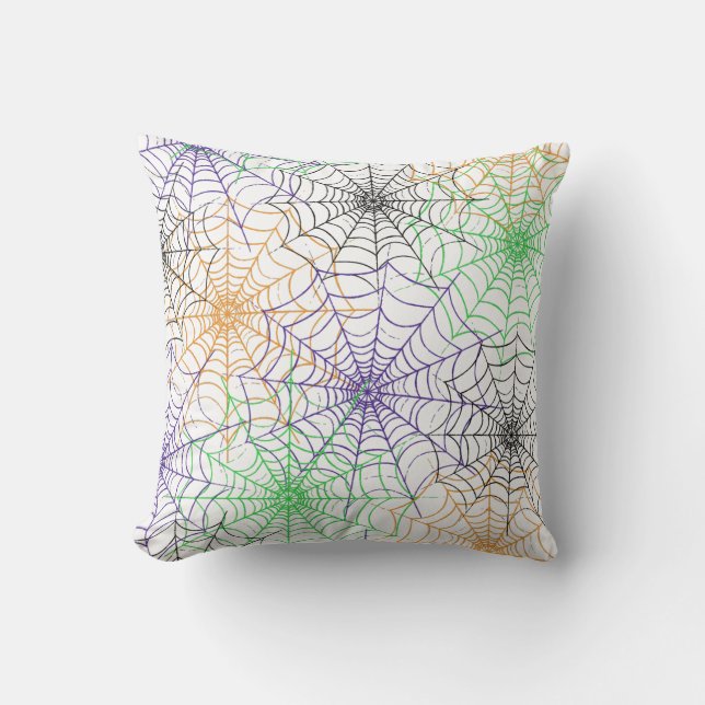 Een eenvoudig Halloween Spin's Web Patroon Kussen (Voorkant)