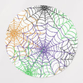 Een eenvoudig Halloween Spin's Web Patroon Labels (Design 1)
