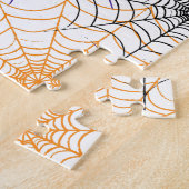Een eenvoudig Halloween Spin's Web Patroon Legpuzzel (Zijkant)