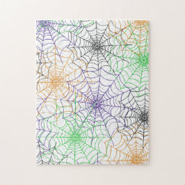 Een eenvoudig Halloween Spin's Web Patroon Legpuzzel