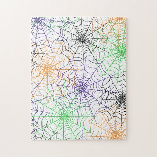 Een eenvoudig Halloween Spin's Web Patroon Legpuzzel (Verticaal)