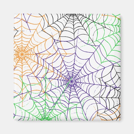 Een eenvoudig Halloween Spin's Web Patroon Magneet (Voorkant)