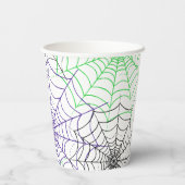 Een eenvoudig Halloween Spin's Web Patroon Papieren Bekers (Achterkant)