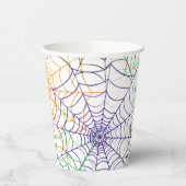 Een eenvoudig Halloween Spin's Web Patroon Papieren Bekers (Links)