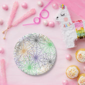 Een eenvoudig Halloween Spin's Web Patroon Papieren Bordje (Feest)