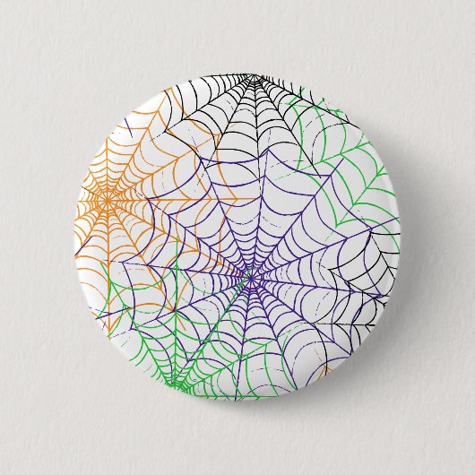 Een eenvoudig Halloween Spin's Web Patroon Ronde Button 5,7 Cm (Voorkant)