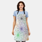 Een eenvoudig Halloween Spin's Web Patroon Schort (Gedragen)