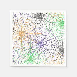 Een eenvoudig Halloween Spin's Web Patroon Servet