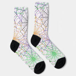 Een eenvoudig Halloween Spin's Web Patroon Sokken