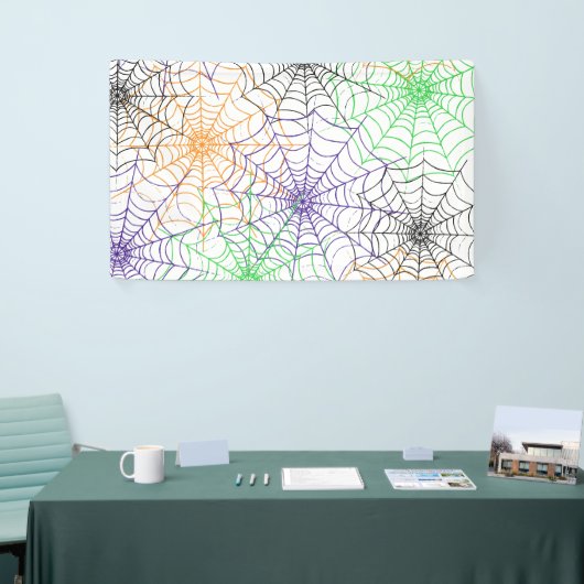 Een eenvoudig Halloween Spin's Web Patroon Spandoek (Beurs)
