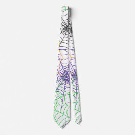 Een eenvoudig Halloween Spin's Web Patroon Stropdas