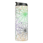 Een eenvoudig Halloween Spin's Web Patroon Thermosbeker (Geroteerd rechts)