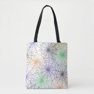 Een eenvoudig Halloween Spin's Web Patroon Tote Bag