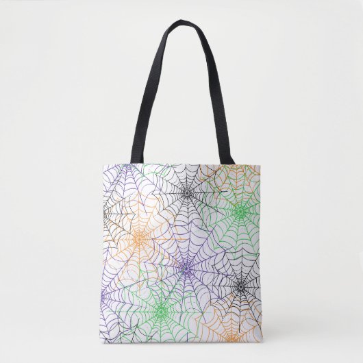 Een eenvoudig Halloween Spin's Web Patroon Tote Bag (Voorkant)