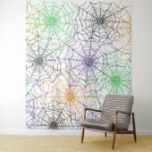 Een eenvoudig Halloween Spin's Web Patroon Wandkleed (In situ)