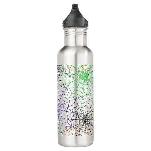 Een eenvoudig Halloween Spin's Web Patroon Waterfles (Rechts)