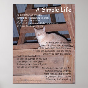 Een eenvoudig levensgedicht poster