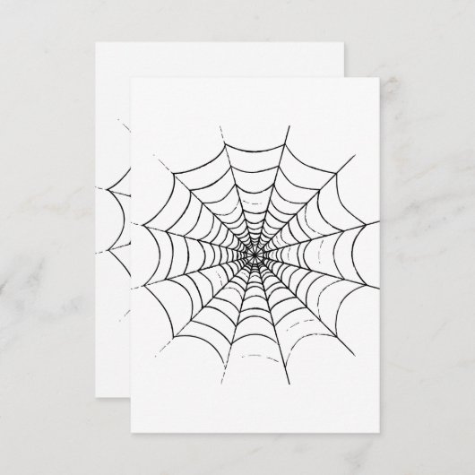 Een eenvoudig spinnenweb bedankkaart (Voorkant / Achterkant)
