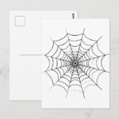 Een eenvoudig spinnenweb briefkaart (Voorkant / Achterkant)