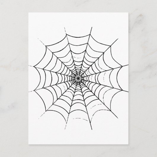 Een eenvoudig spinnenweb briefkaart (Voorkant)