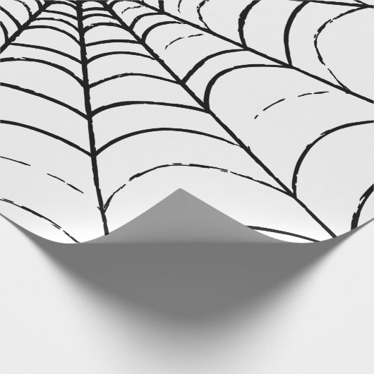 Een eenvoudig spinnenweb cadeaupapier (Hoek)