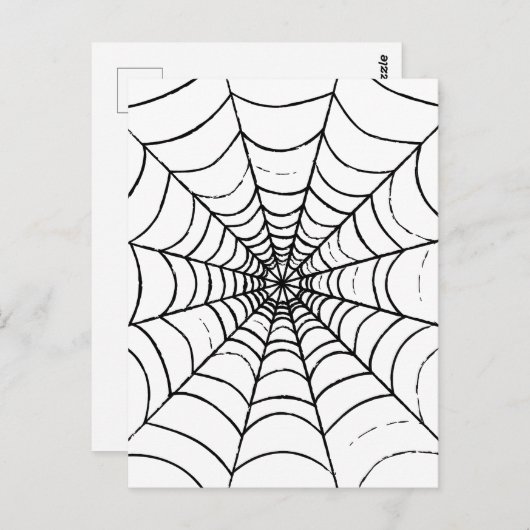Een eenvoudig spinnenweb - Close Up Briefkaart (Voorkant / Achterkant)