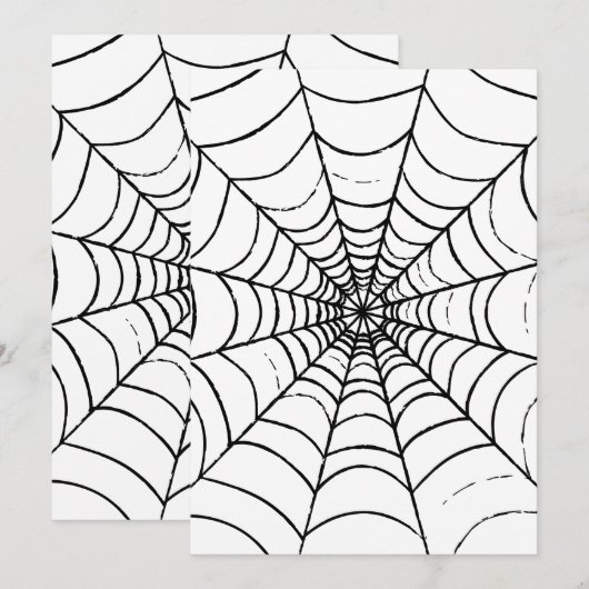 Een eenvoudig spinnenweb - Close-up Feestdagenkaart (Voorkant / Achterkant)