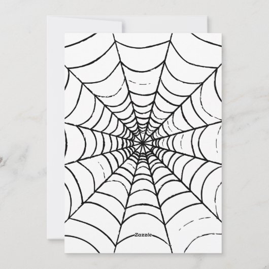 Een eenvoudig spinnenweb - Close-up Feestdagenkaart (Achterkant)
