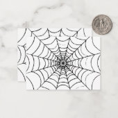 Een Eenvoudig Spinnenweb - Close-up Notitiekaartje (Voorkant / Achterkant in situ)