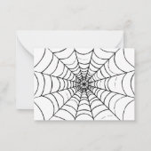 Een Eenvoudig Spinnenweb - Close-up Notitiekaartje (Achterkant)