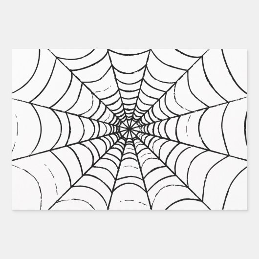 Een eenvoudig spinnenweb inpakpapier vel (Voorkant)