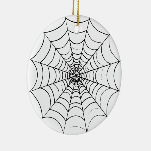 Een eenvoudig spinnenweb keramisch ornament (Rechts)