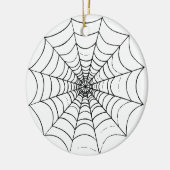 Een eenvoudig spinnenweb keramisch ornament (Links)