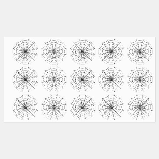 Een eenvoudig spinnenweb labels (Vel)