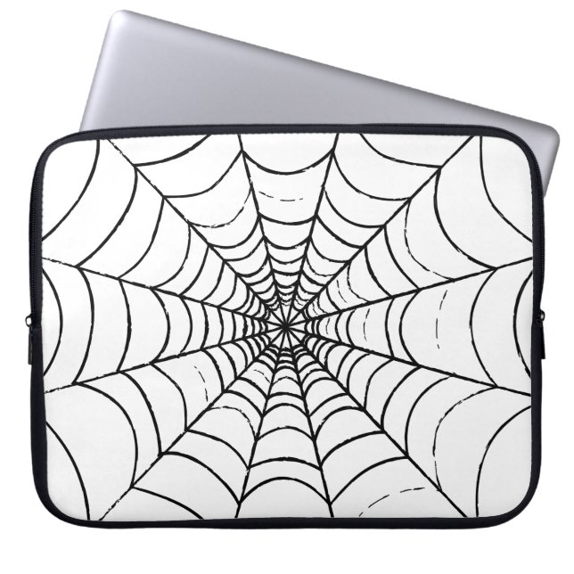 Een eenvoudig spinnenweb laptop sleeve (Voorkant)