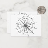 Een Eenvoudig Spinnenweb Notitiekaartje (Voorkant / Achterkant in situ)