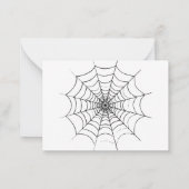 Een Eenvoudig Spinnenweb Notitiekaartje (Achterkant)