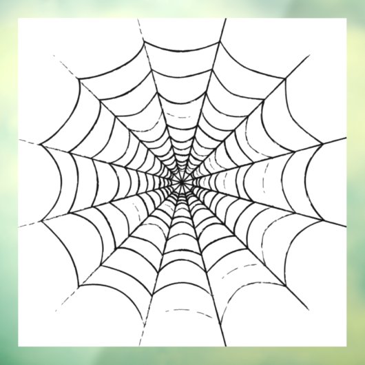 Een eenvoudig spinnenweb raamsticker (Vel 3)