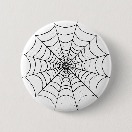 Een eenvoudig spinnenweb ronde button 5,7 cm