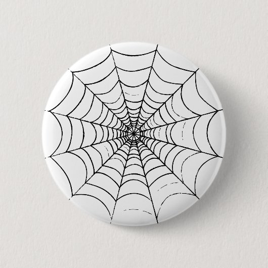 Een eenvoudig spinnenweb ronde button 5,7 cm (Voorkant)