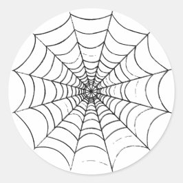 Een eenvoudig spinnenweb ronde sticker