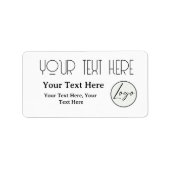 Een eenvoudige aangepaste zakelijke sjabloon in ee etiket (Voorkant)